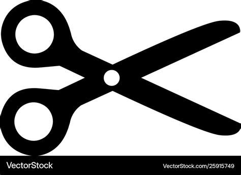 Scissor icon in flat style for apps ui websites Vector Image