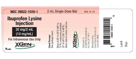 Ibuprofen Lysine Inj Recalled Due to Particulate Presence - MPR