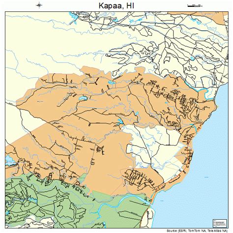 Kapaa Hawaii Street Map 1528850