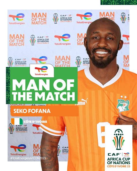 Seko Fofana is the TotalEnergies Man of the Match (Ivory Coast 2-0 ...