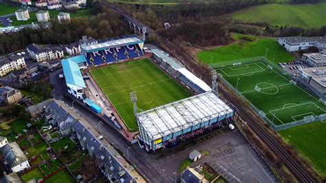 Raith Rovers - Starks Park Kirkcaldy in 4K UHD from the air (aerial footage) - YouTube