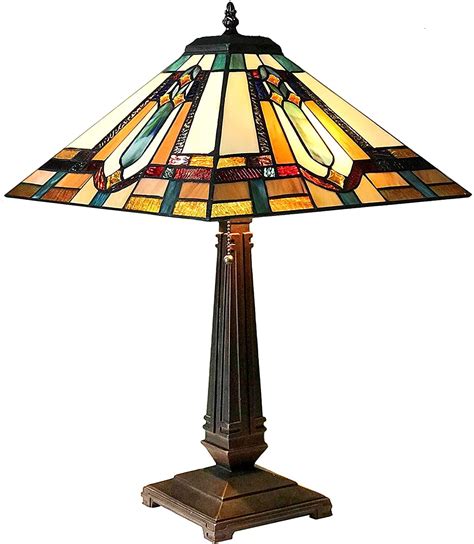RADIANCE Goods Tiffany-Style Mission Stained Glass Table Lamp 24" Height - Walmart.com