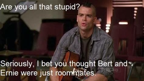 hahaha puck!!! Glee Puck, Noah Puckerman, Mark Salling, Rachel And Finn, Glee Quotes, Bert ...