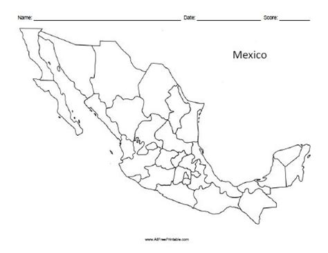 Coloring Map Of Mexico Coloring Pages