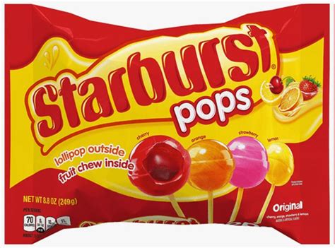 The New Starburst Pops Are Lollipop On The Outside With A Fruit Flavored Chewy Center