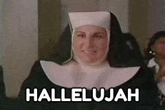 Hallelujah 3 Smiling Nun Hallelujah GIF Animation