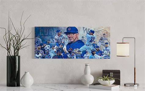 Chicago Cubs World Series Champions Sports Wall Art Canvas Fan Cave - Etsy