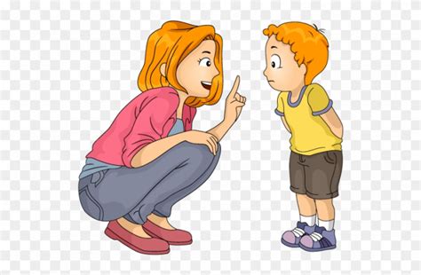 Parents Talking To Child Clipart Logo