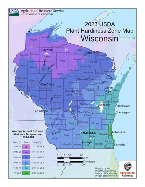 Wisconsin Planting Zones - USDA Plant Hardiness Zone Map | Gardening ...