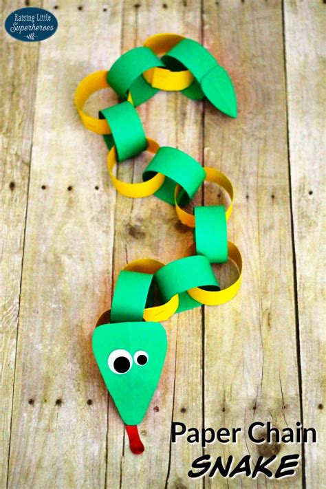 How To Make A Paper Chain Snake - Raising Little Superheroes