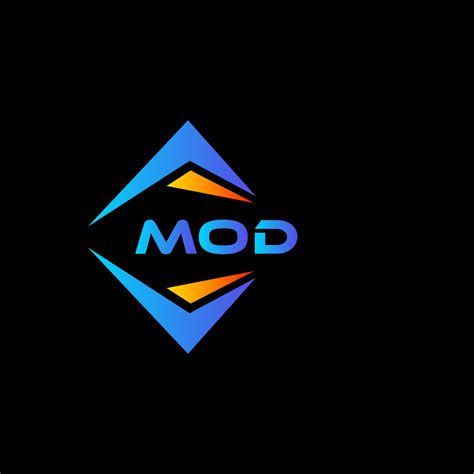 MOD abstract technology logo design on Black background. MOD creative ...