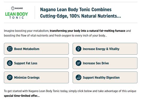 Nagano Tonic ™ - Nagano Fat Burning Tonic | Official