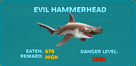 Evil Hammerhead Shark | Hungry Shark Wiki | Fandom