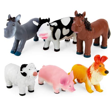 Buy Boley Soft Farm Animal Toys - 6 Piece Small Farm Animal Figures for Kids Ages 3 and Up ...