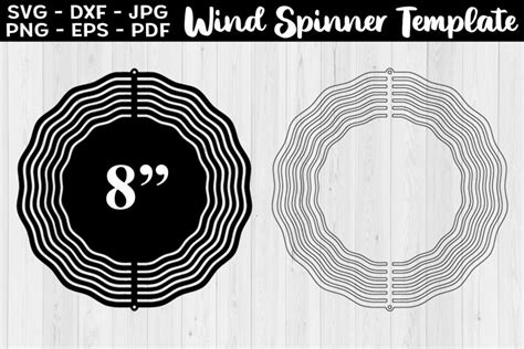 8" Wind Spinner Template, Wind Spinner Sublimation Template