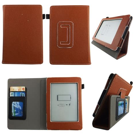 For kindle paperwhite Case 6 inch Slim Thinnest PU Leather Folio Stand ...