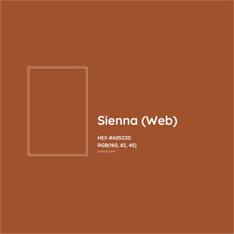 About Sienna (Web) - Color meaning, codes, similar colors and paints ...