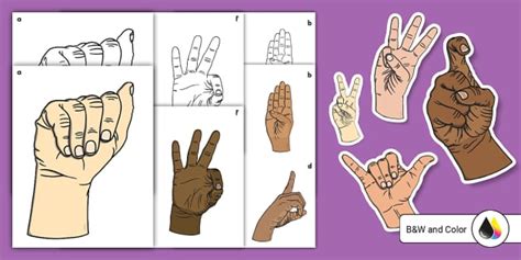 ASL Letters Handshape Cutouts (teacher made) - Twinkl