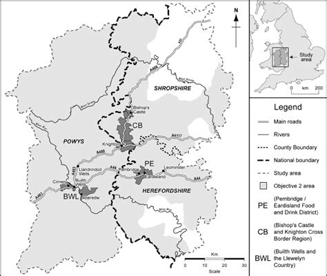 The England–Wales border region. | Download Scientific Diagram