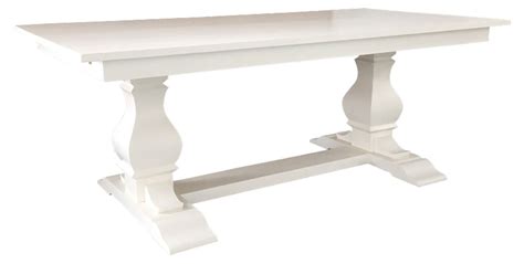 French Country Provincial Trestle Table Sturbridge White Paint | French Country Dining Table ...