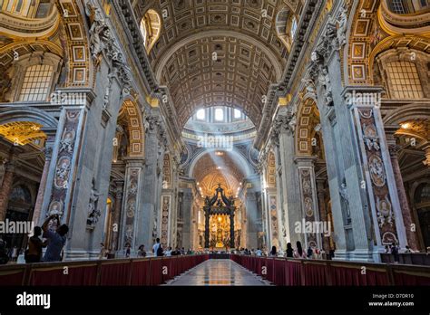 Interior of St. Peter's Cathedral, Vatican City. Italy Stock Photo - Alamy