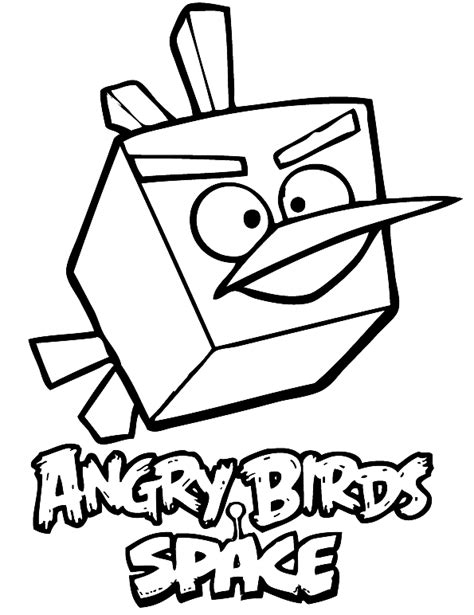 Ice Bird Angry Birds Space Coloring Page - Free Printable Coloring Pages