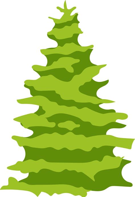 Evergreen tree semi flat color vector object 7508091 Vector Art at Vecteezy