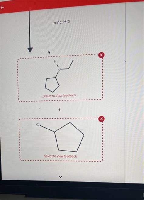 conc. HCl Select to View feedback | Chegg.com