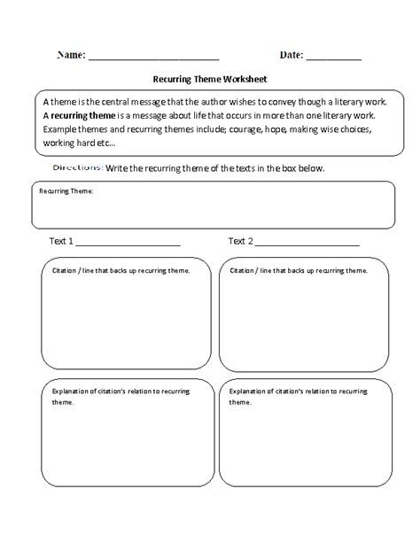 15 Best Images of Determining Theme Worksheets - Theme Worksheets 3rd Grade, Reading Theme ...