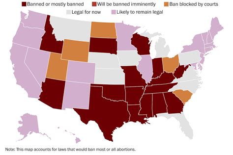 Abortion is banned in these states: Mapping abortion law changes by ...