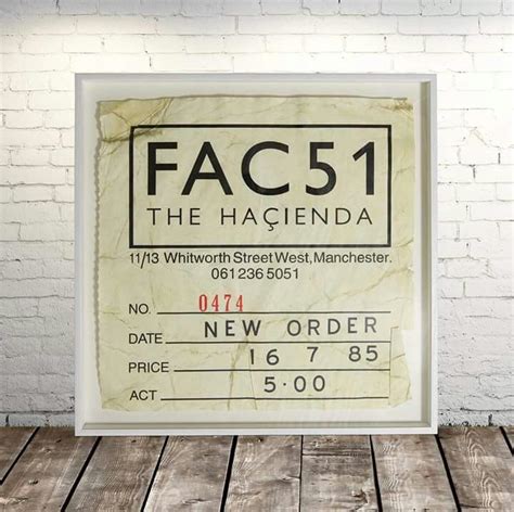 FAC51 The Hacienda, Manchester | Hacienda, Gig posters, Factory records