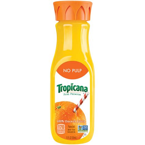 Tropicana Orange Juice, No Pulp, 12 fl oz (355 ml)