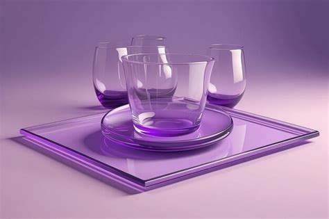 Premium Photo | Empty glass on dining table set
