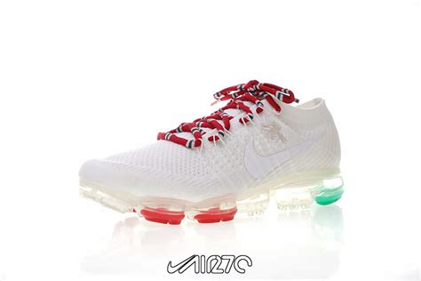 Custom NikeID Air VaporMax Flyknit White/Red-Green