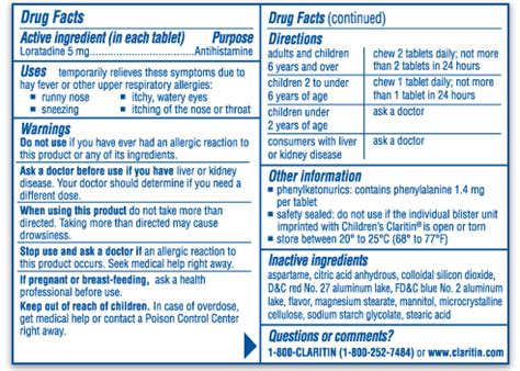 Tristan Hom Web Design: Drug Facts Label Exercise