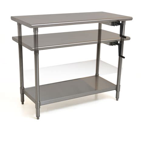 Adjustable Height Stainless Steel Tables, 304 | 32-40 Inches