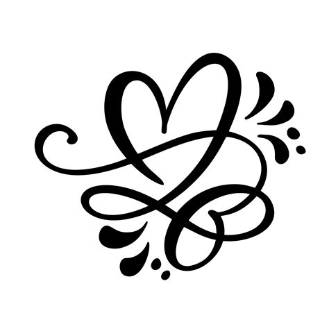 Heart love sign Vector illustration. Romantic symbol linked, join ...