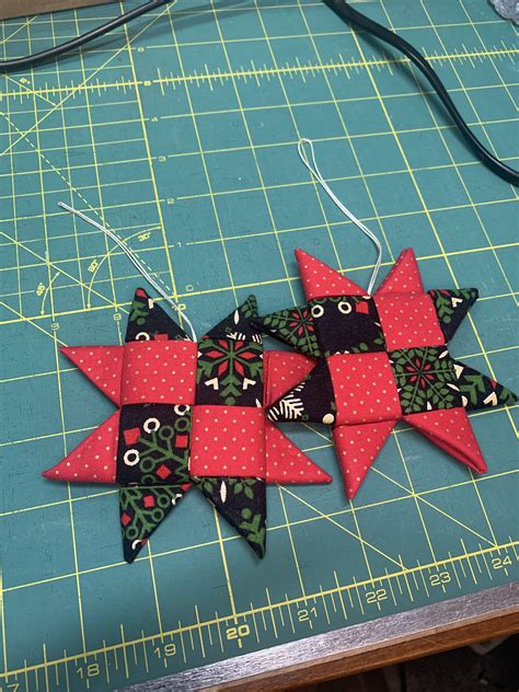 How to Make a No-Sew Fabric Star or Scandanavian Star Ornament - Fabric Christmas Decorations ...