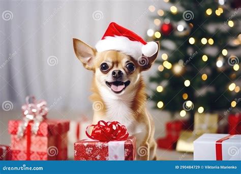 Santa S Little Helper: Chihuahua Dog Spreads Joy Stock Illustration ...