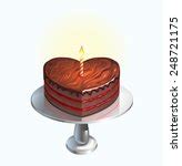 Free Image of Valentine Brown Cake with Heart Shape on Top | Freebie.Photography