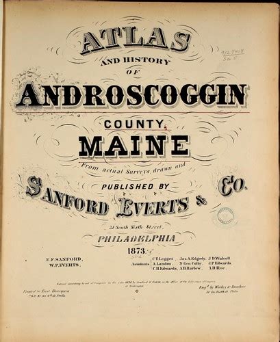 Atlas and history of Androscoggin County, Maine by Sanford, Everts & Co ...