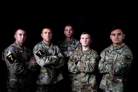 The Soldiers representing the U.S. Army Reserve (Squad 7) in the U.S. Army Best Squad ...