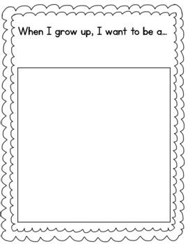 When I Grow Up Worksheet by Early Childhood Rox | TpT