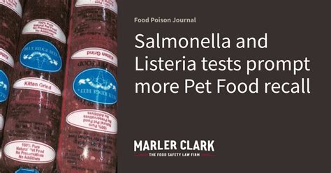 Salmonella and Listeria tests prompt more Pet Food recall | Food Poison ...