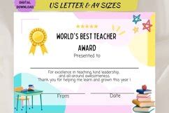 Printable Teacher Appreciation Award Custom (2512222)