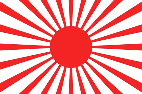 bandeira do símbolo do sol nascente vermelho vintage do japão. nascer ...