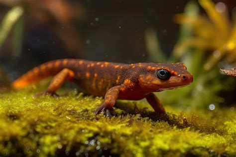 Premium AI Image | Alpine newt swimming in freshwater habitat an ...