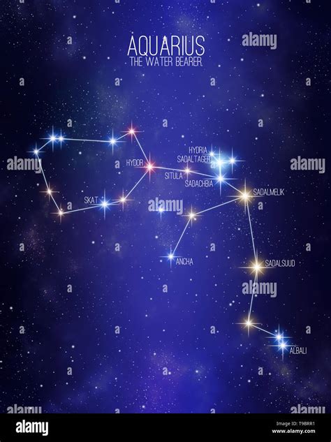 Aquarius constellation map hi-res stock photography and images - Alamy