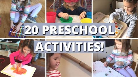 20 PRESCHOOL ACTIVITIES FOR 4 YEAR OLDS ! 4 YEAR OLD PRESCHOOL ACTIVITIES AT HOME ...