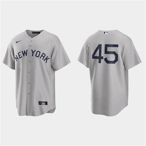 New York Yankees #45 Gerrit Cole Men's Gray 2021 Field of Dreams Game ...